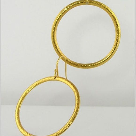 Jill Alberts Vermeil Hoop Earrings - Picture 1 of 3